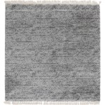 Rug Unique Loom Hygge Shag Gray Square 8' 0 x 8' 0