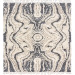 Rug Unique Loom Hygge Shag Gray Square 8' 0 x 8' 0