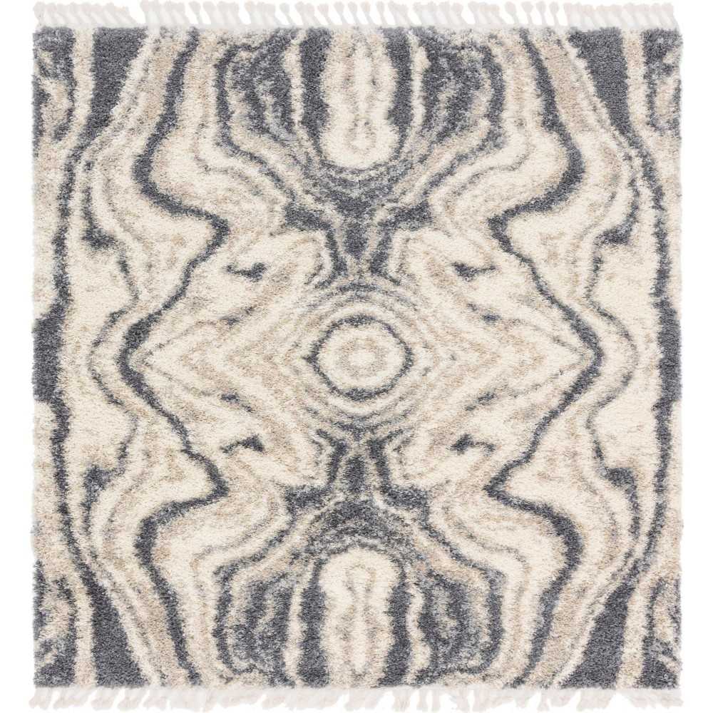 Rug Unique Loom Hygge Shag Gray Square 8' 0 x 8' 0 Rug Unique Loom Hygge Shag Gray Square 8' 0 x 8' 0