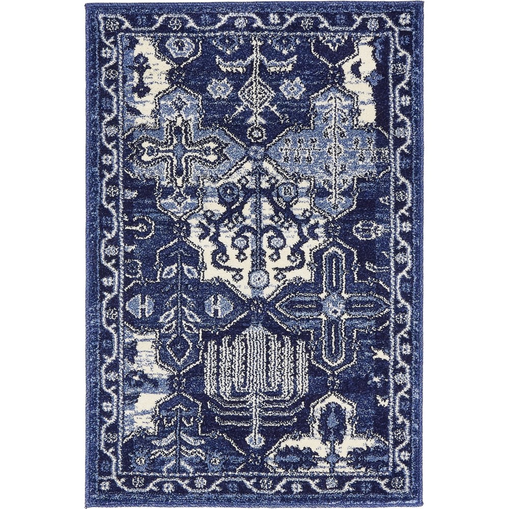 Rug Unique Loom La Jolla Blue Rectangular 2' 2 x 3' 0 Rug Unique Loom La Jolla Blue Rectangular 2' 2 x 3' 0