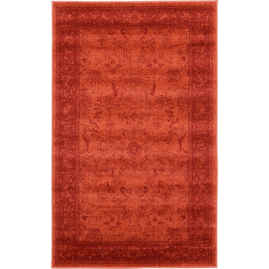 Rug Unique Loom La Jolla Orange Rectangular 3' 3 x 5' 3