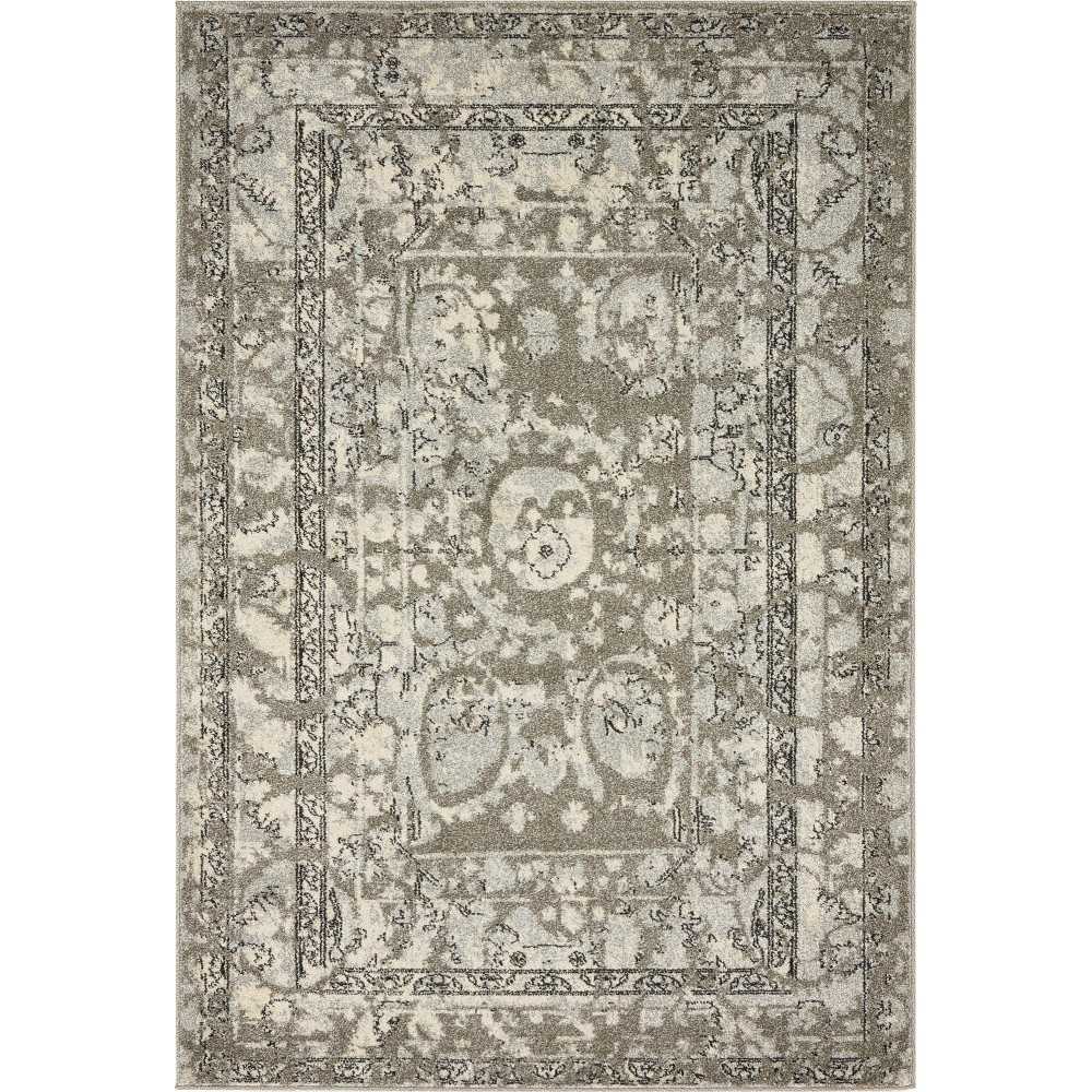 Rug Unique Loom La Jolla Gray Rectangular 4' 0 x 6' 0 Rug Unique Loom La Jolla Gray Rectangular 4' 0 x 6' 0