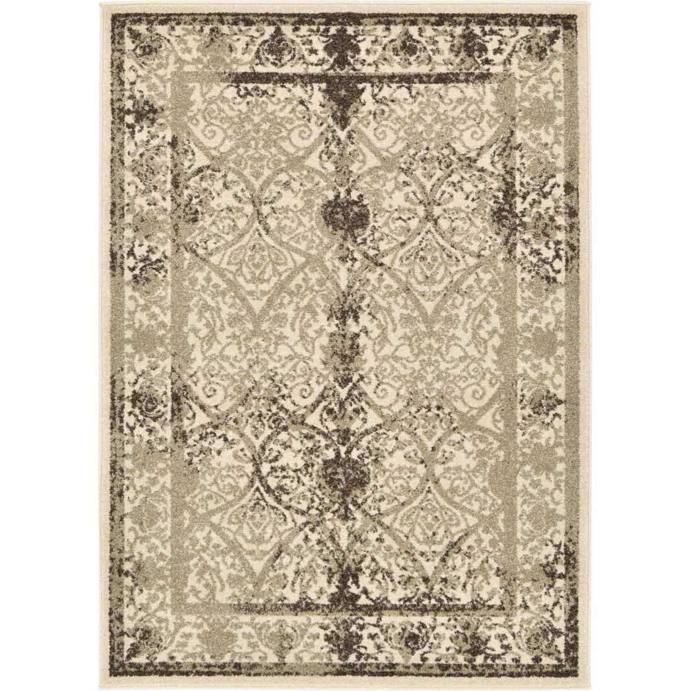 Rug Unique Loom La Jolla Brown Rectangular 4' 0 x 6' 0