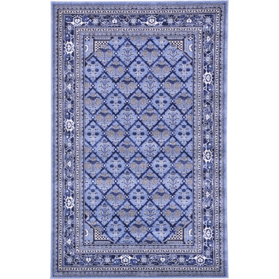 Rug Unique Loom La Jolla Blue Rectangular 5' 0 x 8' 0