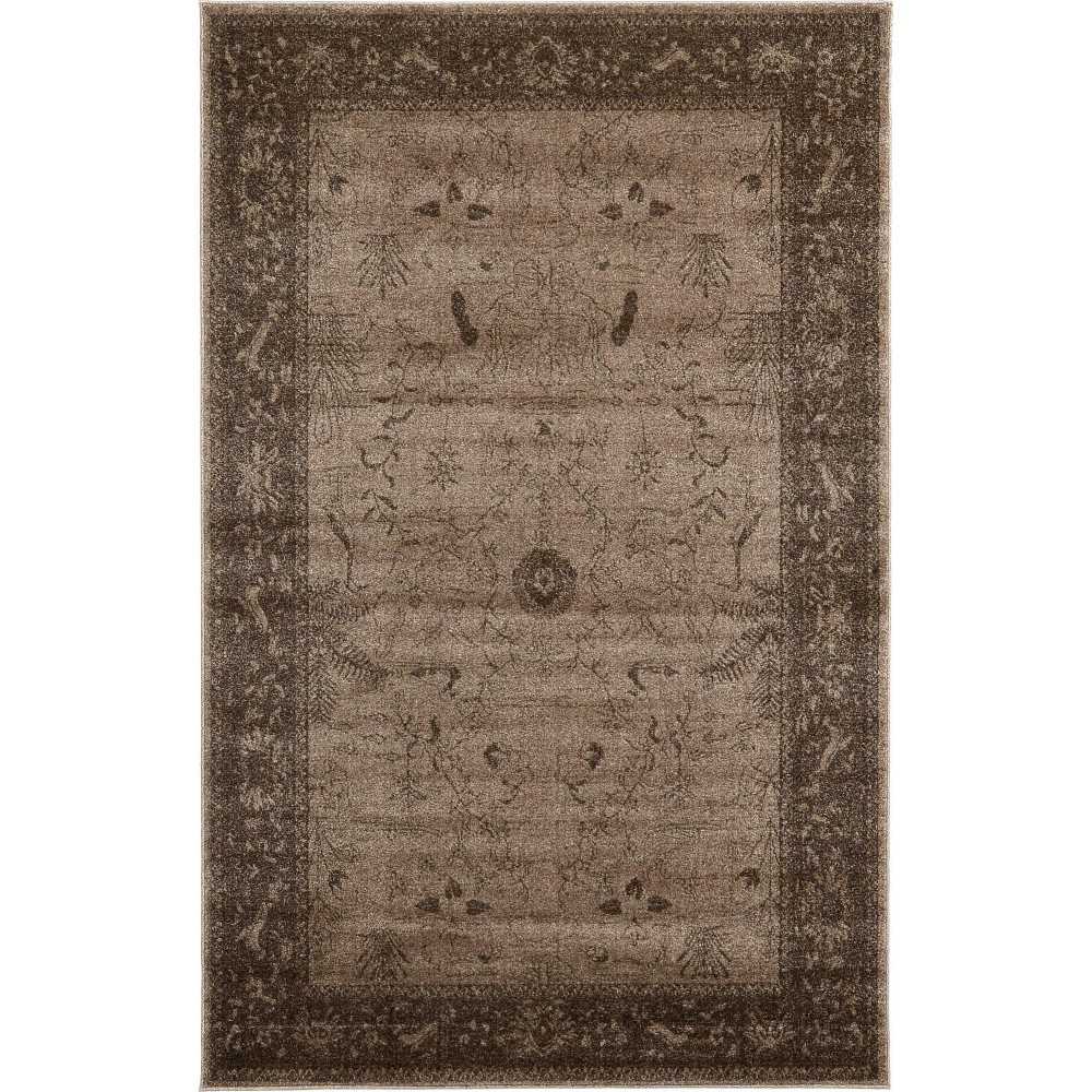 Rug Unique Loom La Jolla Light Brown Rectangular 5' 0 x 8' 0 Rug Unique Loom La Jolla Light Brown Rectangular 5' 0 x 8' 0