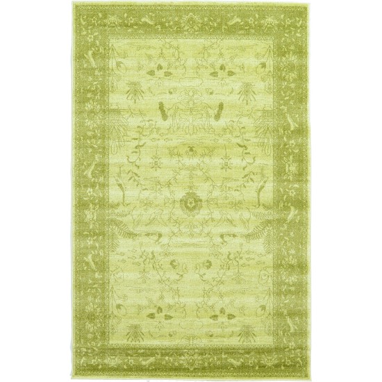 Rug Unique Loom La Jolla Light Green Rectangular 5' 0 x 8' 0