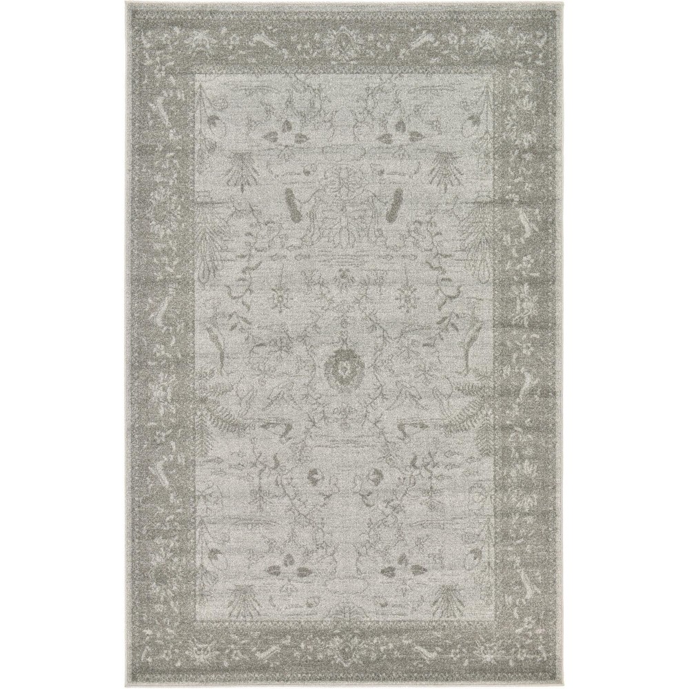 Rug Unique Loom La Jolla Light Gray Rectangular 5' 0 x 8' 0 Rug Unique Loom La Jolla Light Gray Rectangular 5' 0 x 8' 0