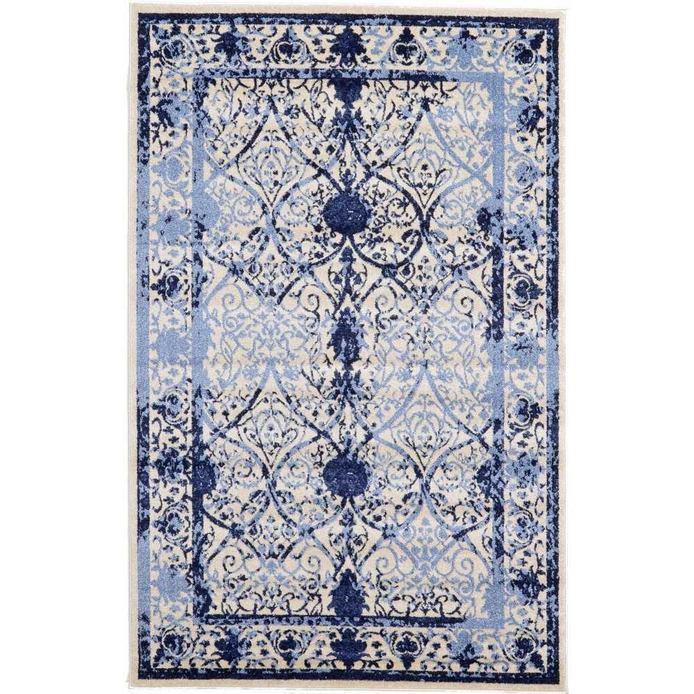 Rug Unique Loom La Jolla Blue Rectangular 5' 0 x 8' 0 Rug Unique Loom La Jolla Blue Rectangular 5' 0 x 8' 0