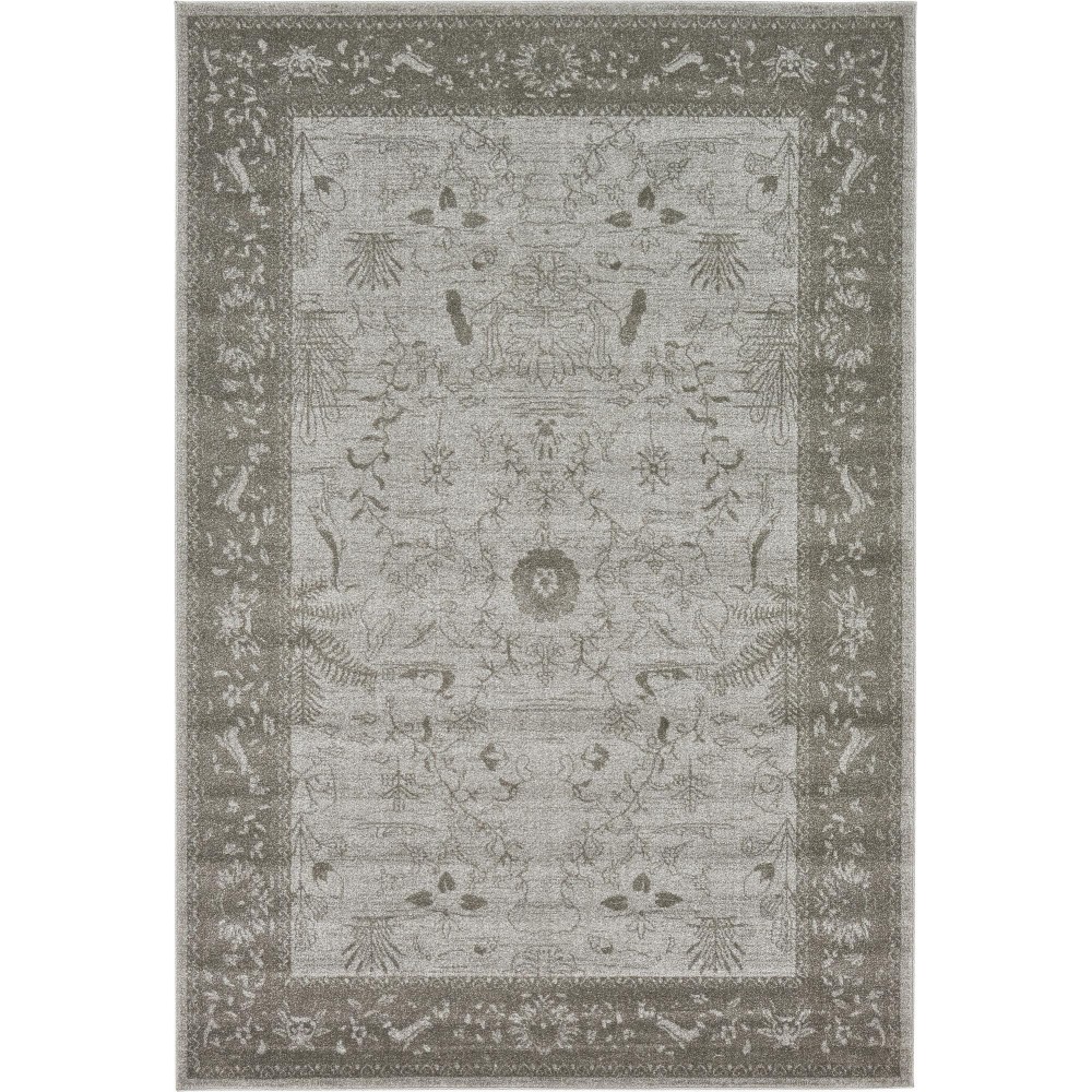 Rug Unique Loom La Jolla Light Gray Rectangular 6' 0 x 9' 0 Rug Unique Loom La Jolla Light Gray Rectangular 6' 0 x 9' 0