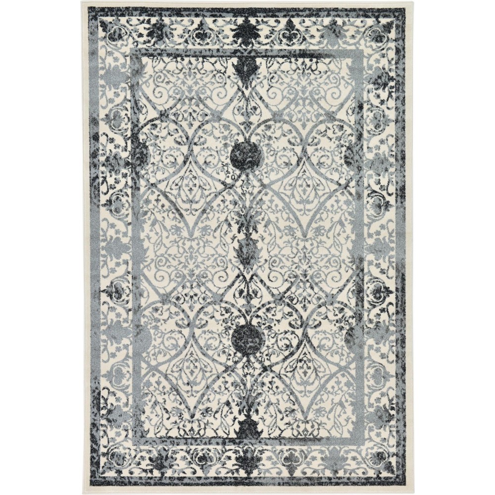 Rug Unique Loom La Jolla Gray Rectangular 6' 0 x 9' 0 Rug Unique Loom La Jolla Gray Rectangular 6' 0 x 9' 0