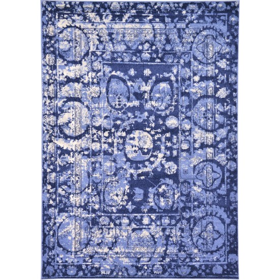 Rug Unique Loom La Jolla Blue Rectangular 7' 0 x 10' 0