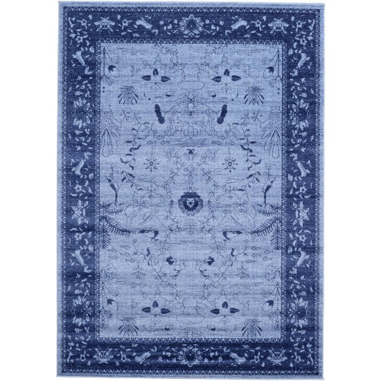 Rug Unique Loom La Jolla Blue Rectangular 7' 0 x 10' 0