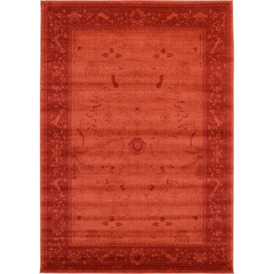 Rug Unique Loom La Jolla Orange Rectangular 7' 0 x 10' 0