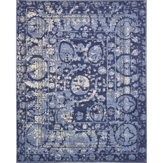 Rug Unique Loom La Jolla Blue Rectangular 8' 0 x 10' 0