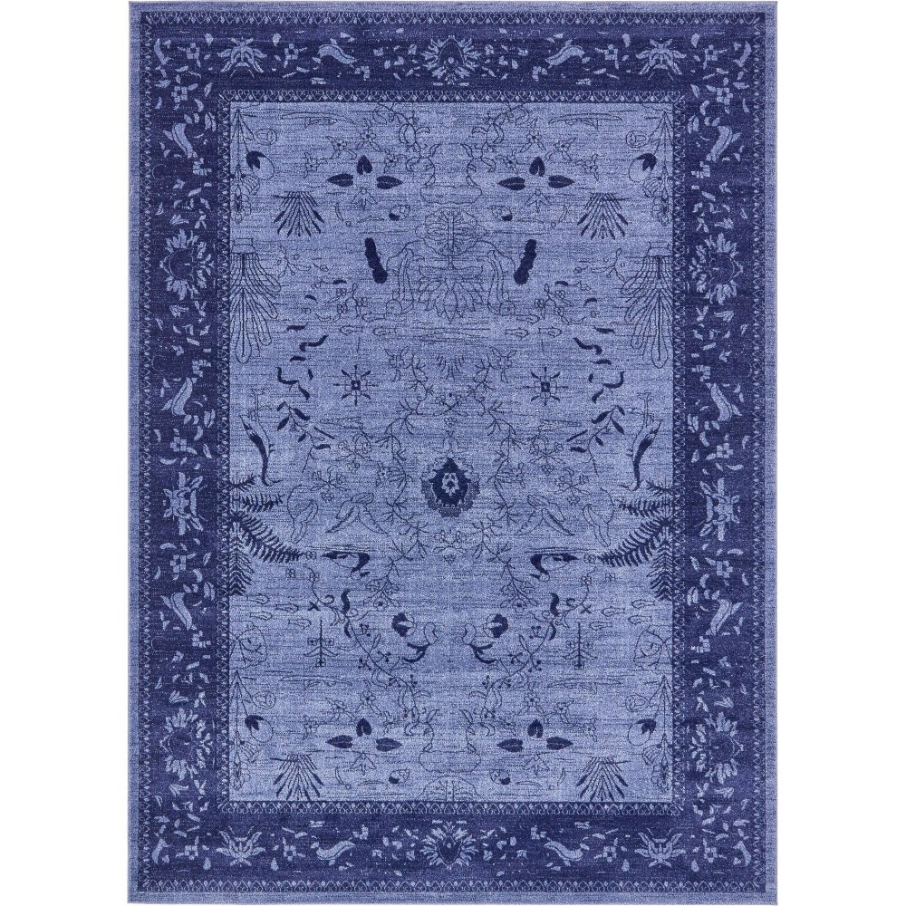 Rug Unique Loom La Jolla Blue Rectangular 8' 0 x 11' 0