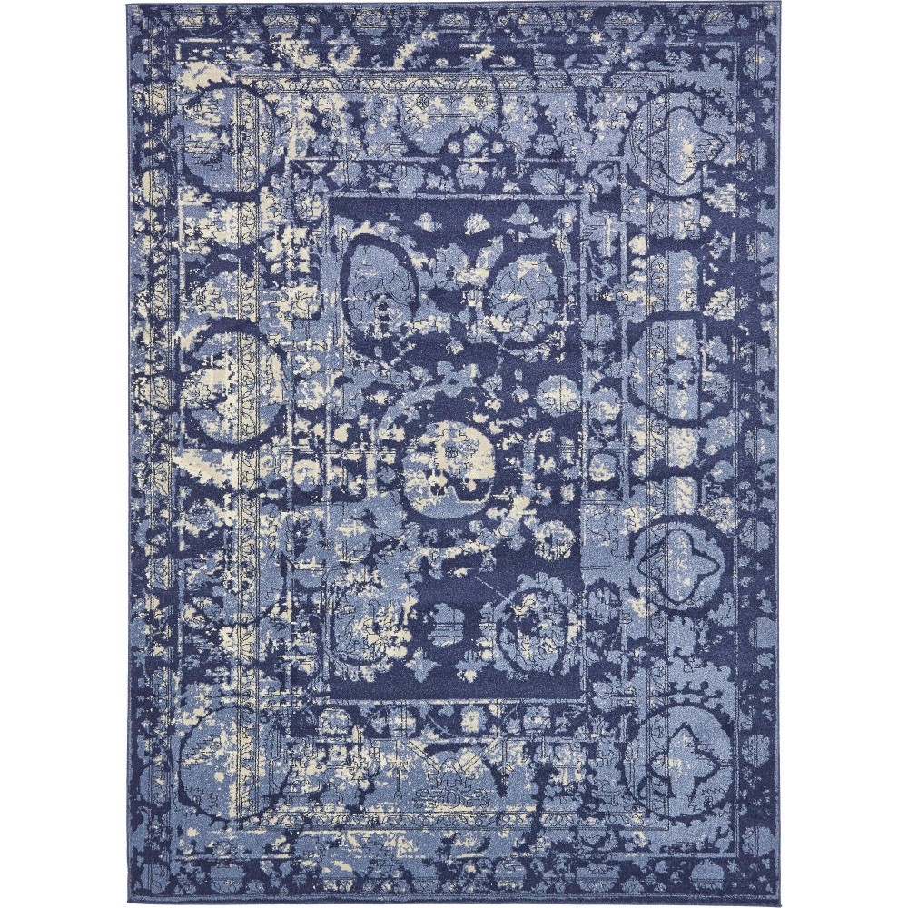 Rug Unique Loom La Jolla Blue Rectangular 8' 0 x 11' 4 Rug Unique Loom La Jolla Blue Rectangular 8' 0 x 11' 4