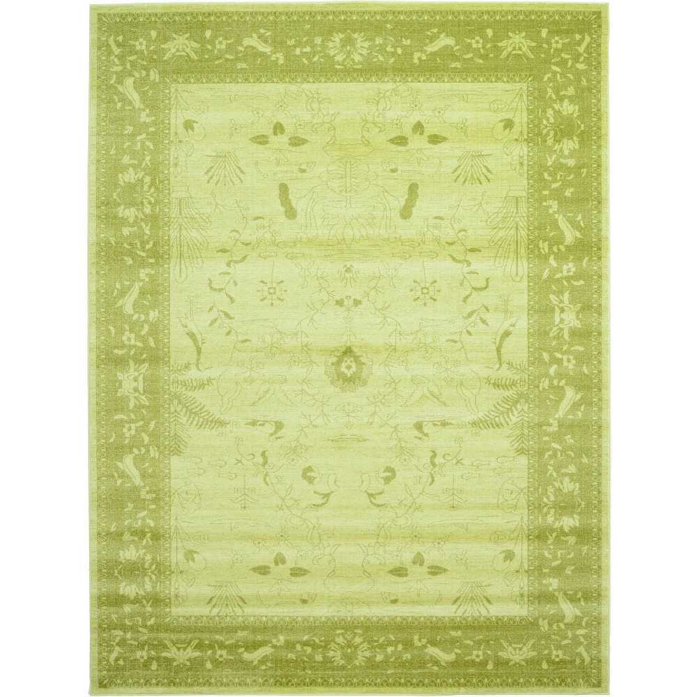 Rug Unique Loom La Jolla Light Green Rectangular 9' 0 x 12' 0