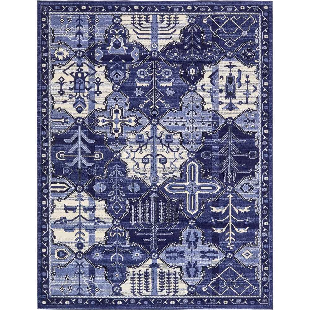 Rug Unique Loom La Jolla Blue Rectangular 10' 0 x 13' 0 Rug Unique Loom La Jolla Blue Rectangular 10' 0 x 13' 0