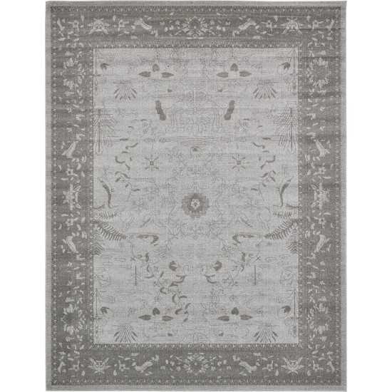 Rug Unique Loom La Jolla Light Gray Rectangular 10' 0 x 13' 0