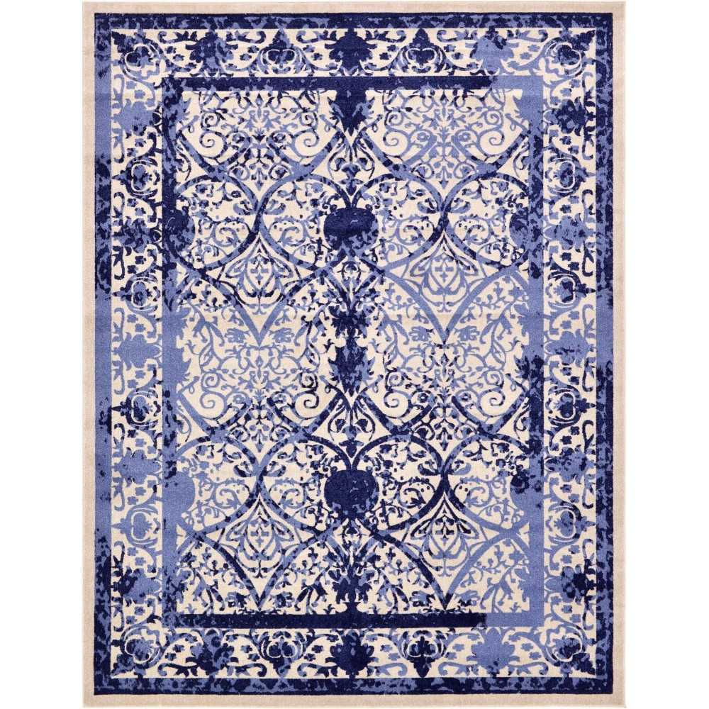 Rug Unique Loom La Jolla Blue Rectangular 10' 0 x 13' 0 Rug Unique Loom La Jolla Blue Rectangular 10' 0 x 13' 0
