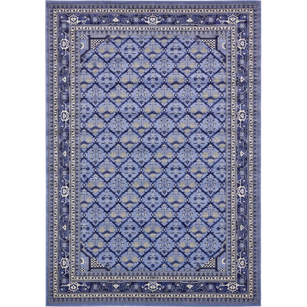 Rug Unique Loom La Jolla Blue Rectangular 10' 0 x 14' 0