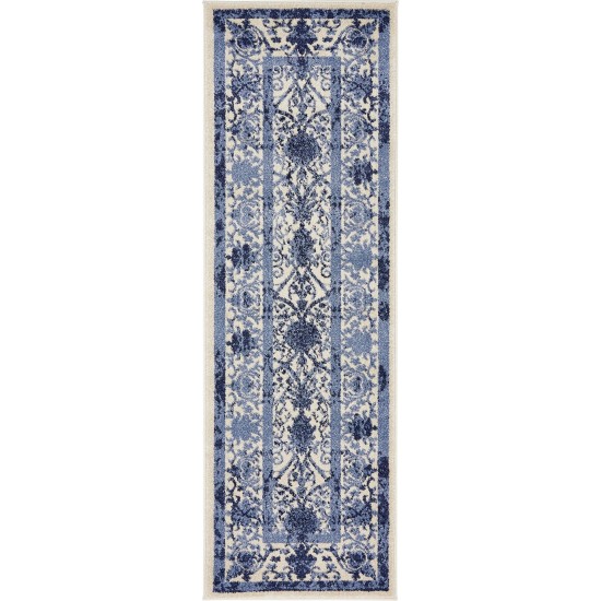 Rug Unique Loom La Jolla Blue Runner 2' 0 x 6' 0