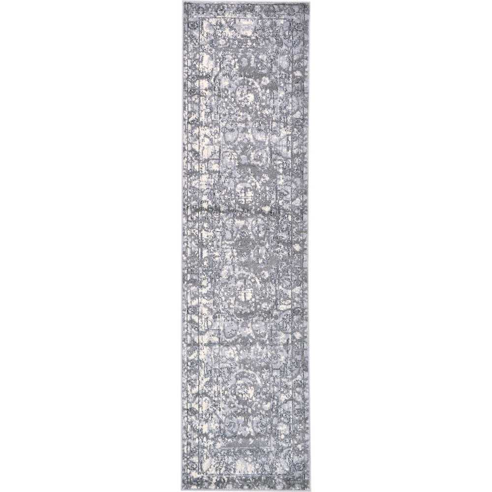 Rug Unique Loom La Jolla Gray Runner 2' 7 x 10' 0 Rug Unique Loom La Jolla Gray Runner 2' 7 x 10' 0
