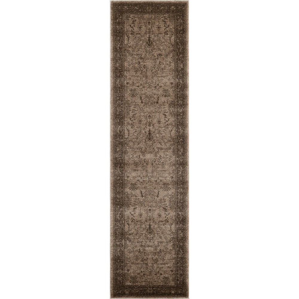 Rug Unique Loom La Jolla Light Brown Runner 2' 7 x 10' 0