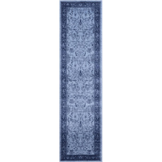 Rug Unique Loom La Jolla Blue Runner 2' 7 x 10' 0