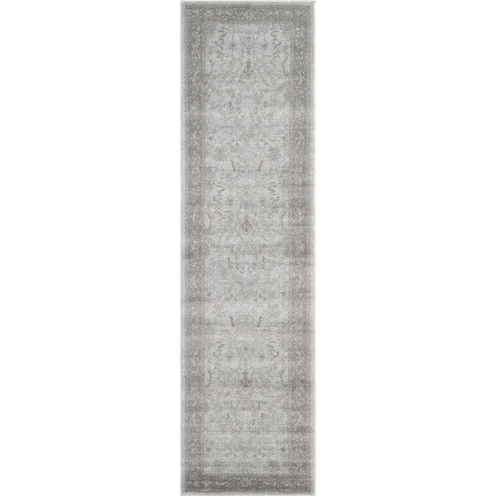 Rug Unique Loom La Jolla Light Gray Runner 2' 7 x 10' 0