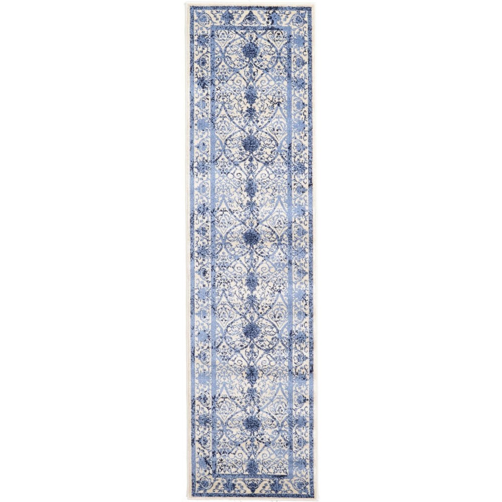 Rug Unique Loom La Jolla Blue Runner 2' 7 x 10' 0 Rug Unique Loom La Jolla Blue Runner 2' 7 x 10' 0