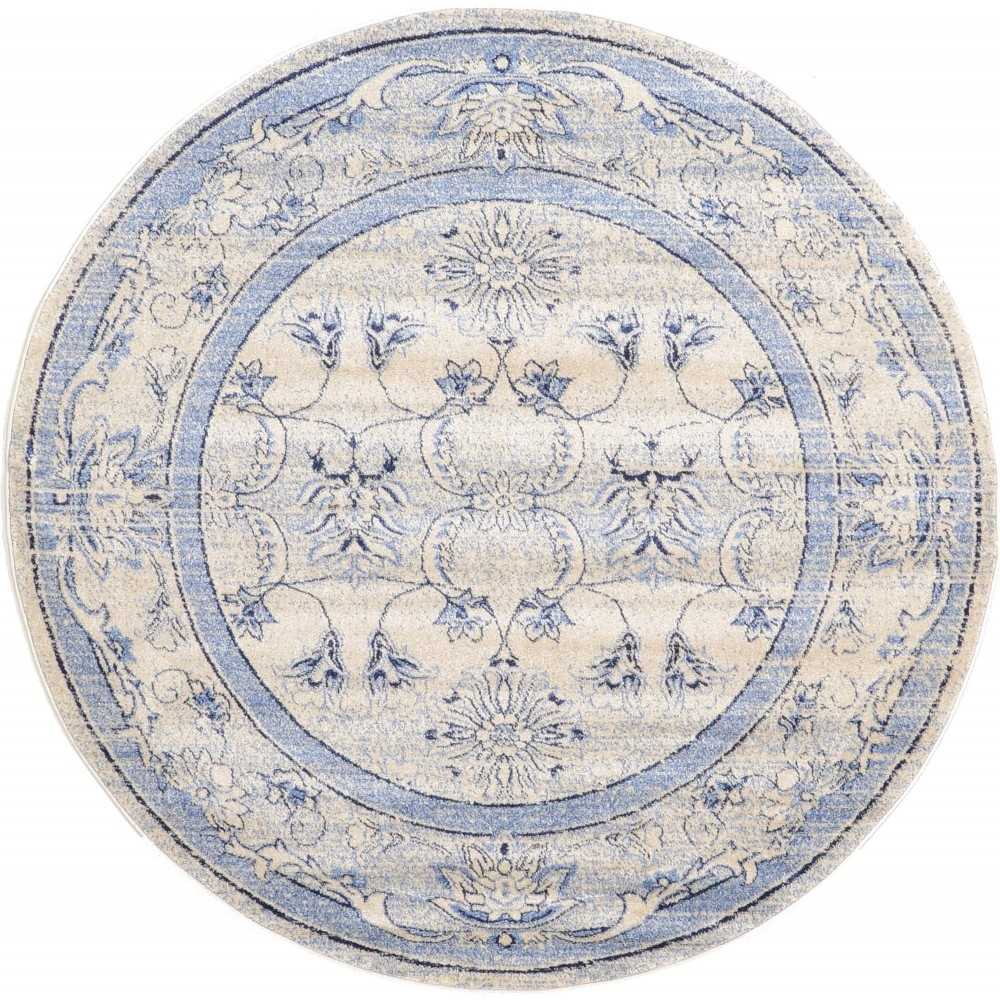 Rug Unique Loom La Jolla Blue Round 6' 0 x 6' 0 Rug Unique Loom La Jolla Blue Round 6' 0 x 6' 0