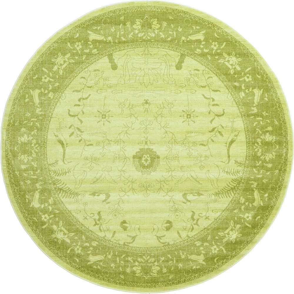 Rug Unique Loom La Jolla Light Green Round 8' 0 x 8' 0