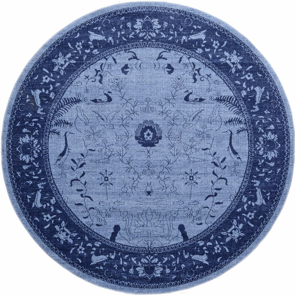 Rug Unique Loom La Jolla Blue Round 8' 0 x 8' 0 Rug Unique Loom La Jolla Blue Round 8' 0 x 8' 0