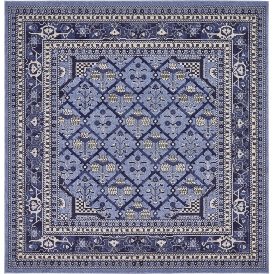 Rug Unique Loom La Jolla Blue Square 8' 0 x 8' 0