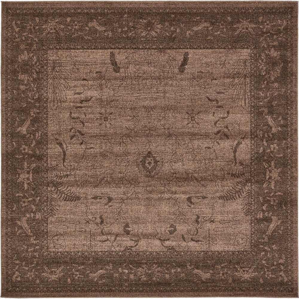 Rug Unique Loom La Jolla Light Brown Square 8' 0 x 8' 0 Rug Unique Loom La Jolla Light Brown Square 8' 0 x 8' 0