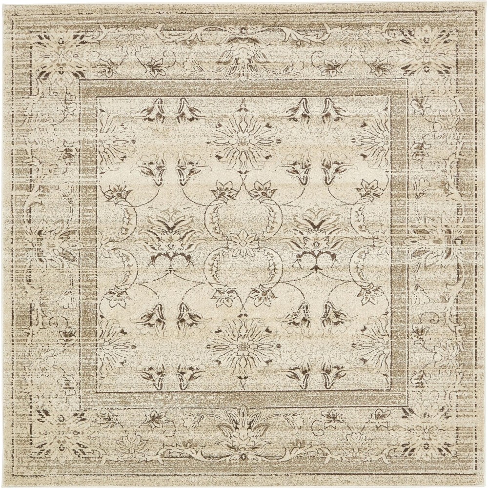 Rug Unique Loom La Jolla Ivory Square 8' 0 x 8' 0