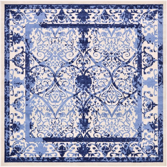 Rug Unique Loom La Jolla Blue Square 10' 0 x 10' 0