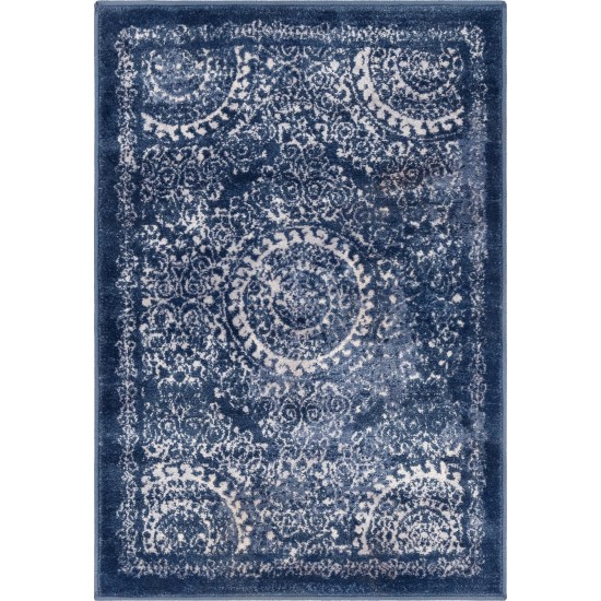 Rug Unique Loom Leila Navy Blue Rectangular 2' 2 x 3' 0