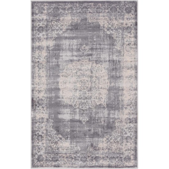 Rug Unique Loom Leila Gray Rectangular 3' 3 x 5' 3