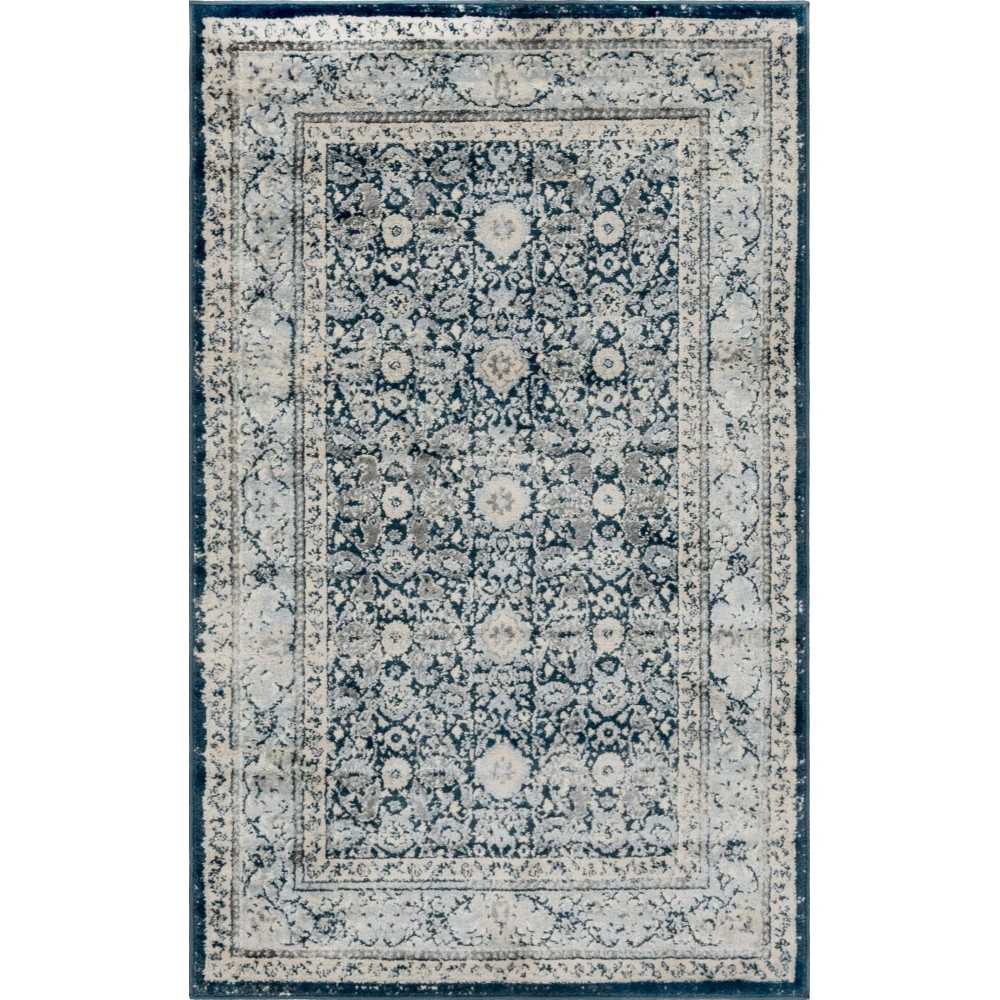 Rug Unique Loom Leila Navy Blue Rectangular 3' 3 x 5' 3