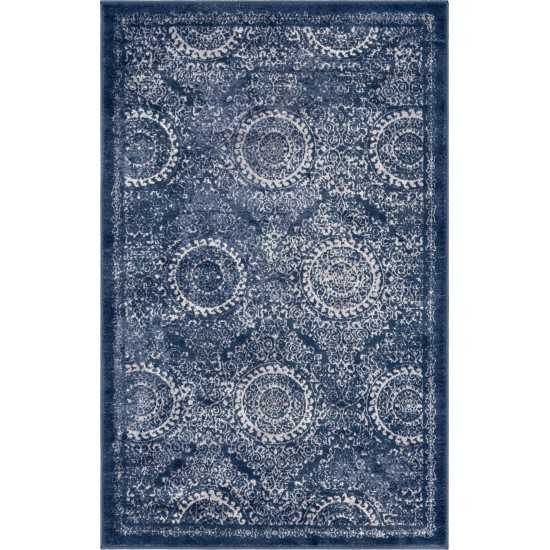 Rug Unique Loom Leila Navy Blue Rectangular 3' 3 x 5' 3