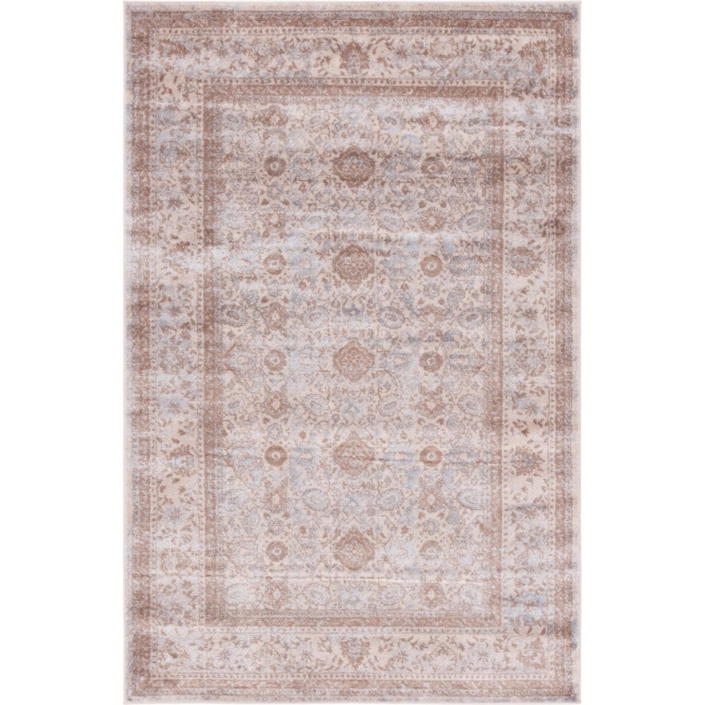 Rug Unique Loom Leila Light Brown Rectangular 5' 0 x 8' 0