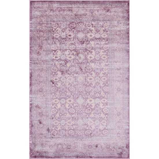 Rug Unique Loom Leila Violet Rectangular 5' 0 x 8' 0