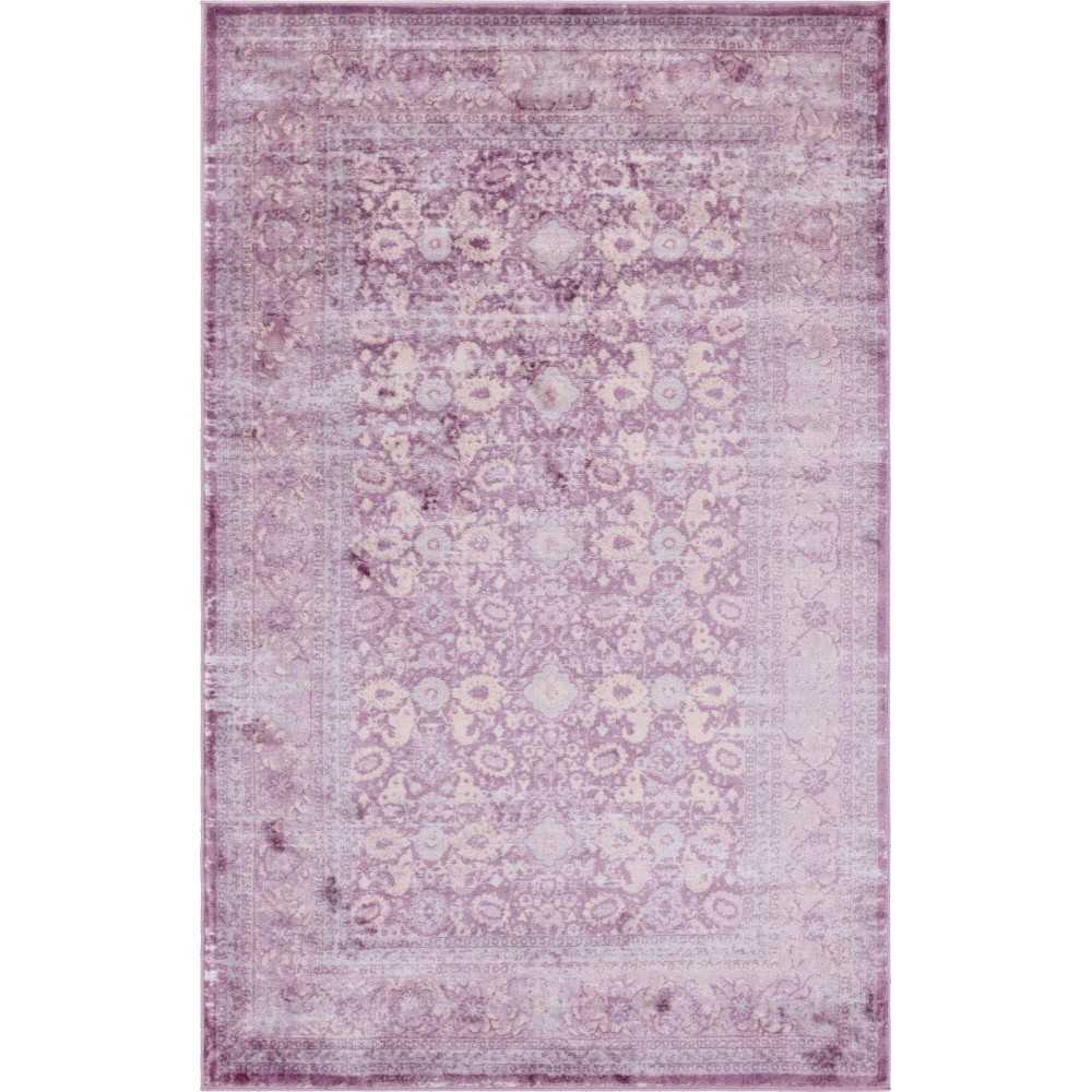Rug Unique Loom Leila Violet Rectangular 5' 0 x 8' 0 Rug Unique Loom Leila Violet Rectangular 5' 0 x 8' 0