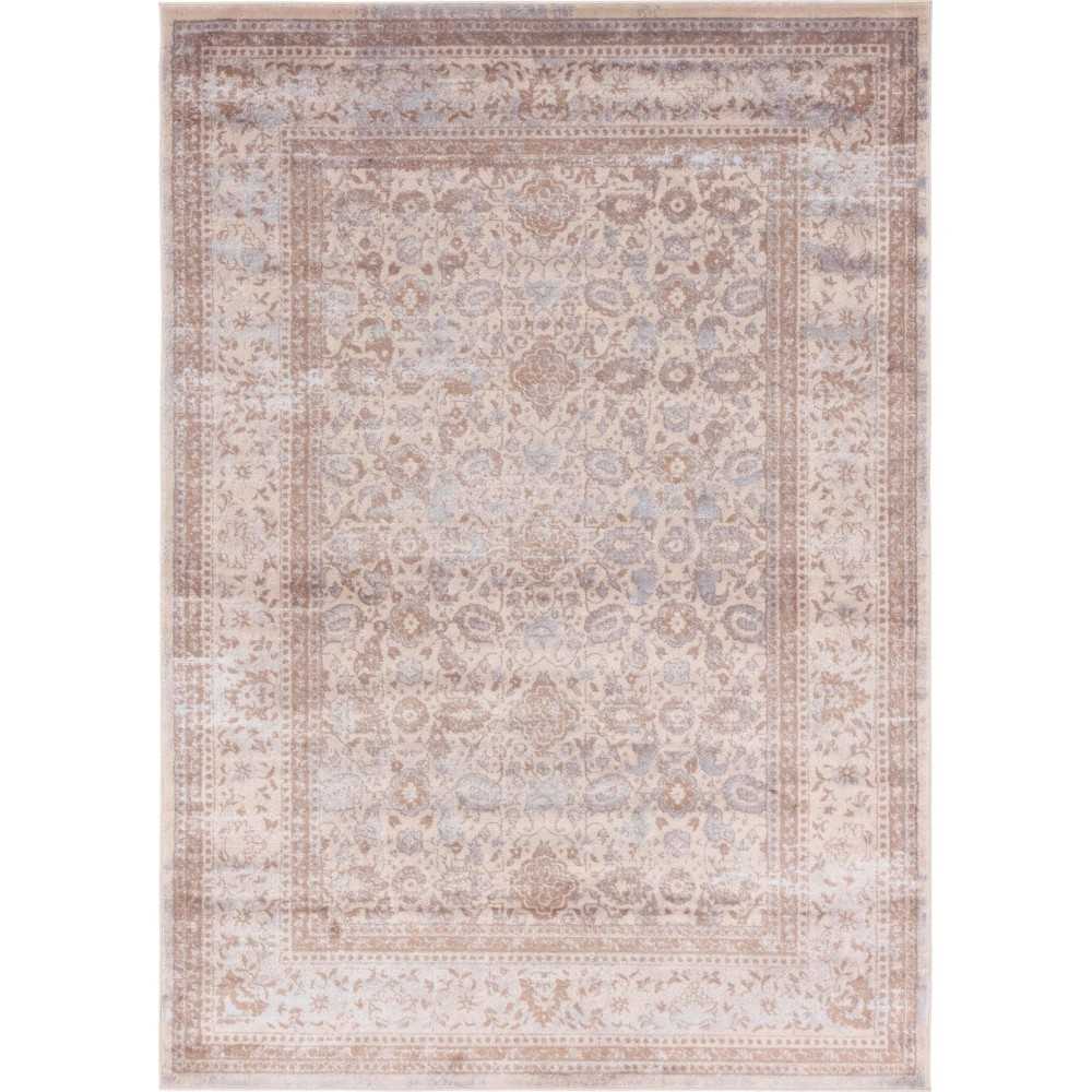 Rug Unique Loom Leila Light Brown Rectangular 7' 0 x 10' 0