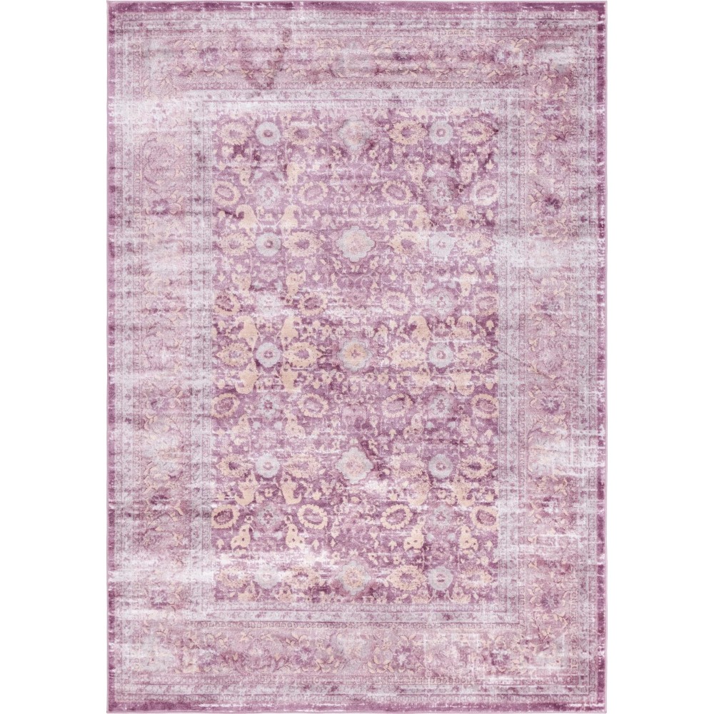 Rug Unique Loom Leila Violet Rectangular 7' 0 x 10' 0