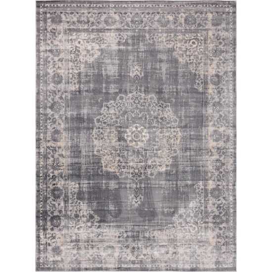 Rug Unique Loom Leila Gray Rectangular 8' 0 x 11' 0