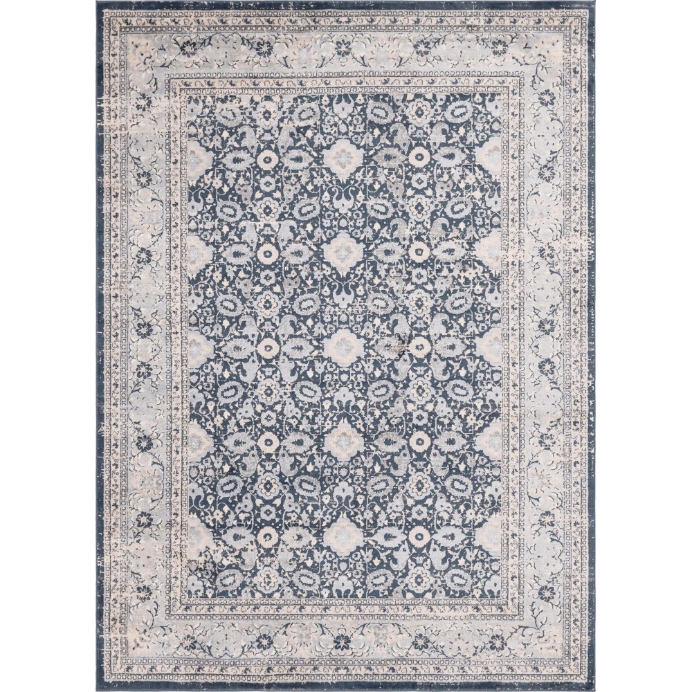 Rug Unique Loom Leila Navy Blue Rectangular 8' 0 x 11' 0 Rug Unique Loom Leila Navy Blue Rectangular 8' 0 x 11' 0