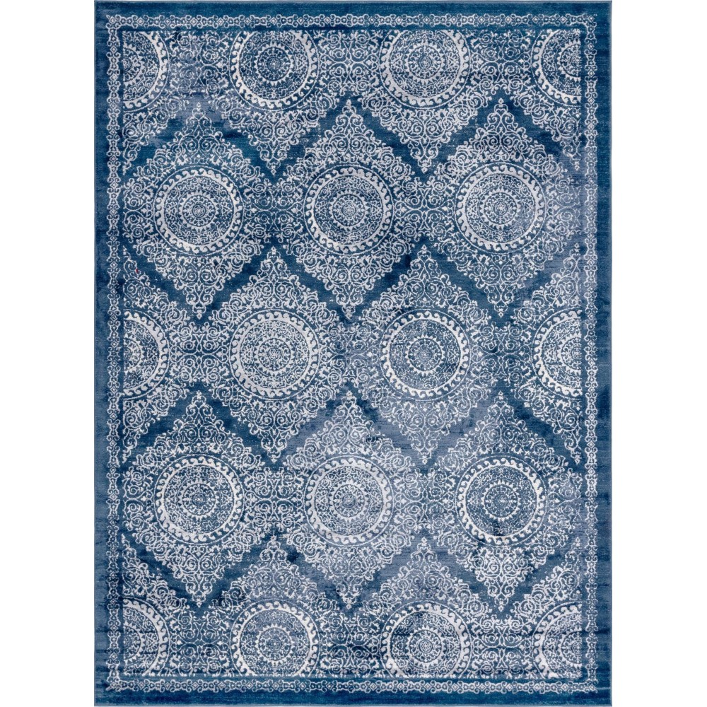 Rug Unique Loom Leila Navy Blue Rectangular 8' 0 x 11' 0 Rug Unique Loom Leila Navy Blue Rectangular 8' 0 x 11' 0